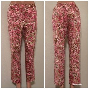Paisley stretch pants